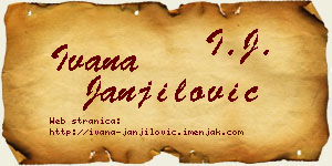 Ivana Janjilović vizit kartica